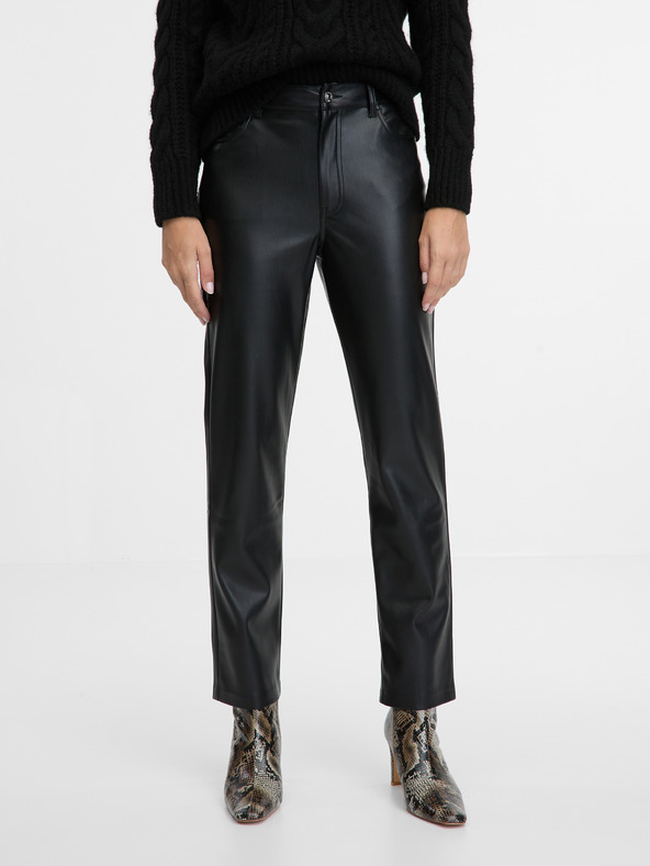 Orsay Braune Damen Kunstlederhose ORSAY
