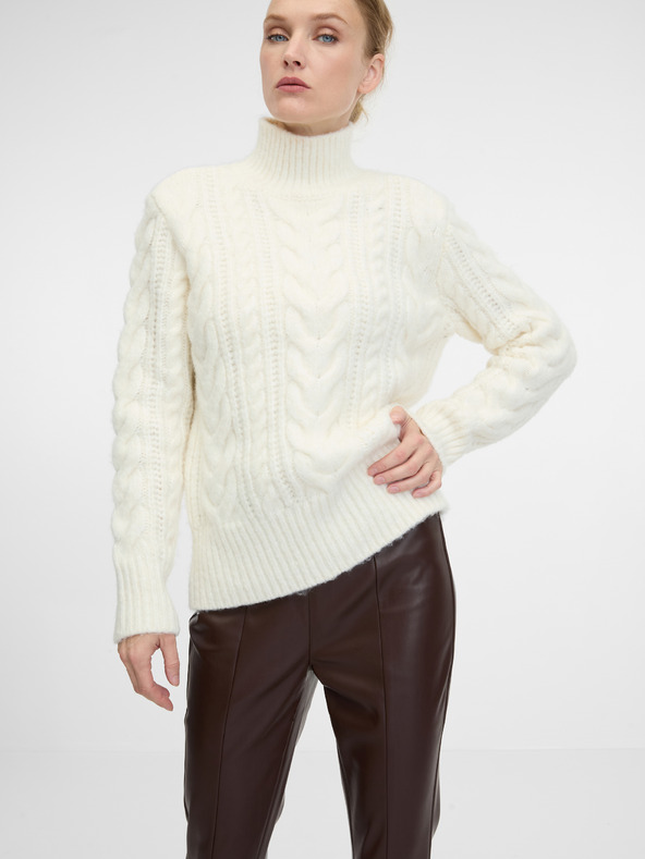 Orsay Braune Damen Kunstlederhose ORSAY