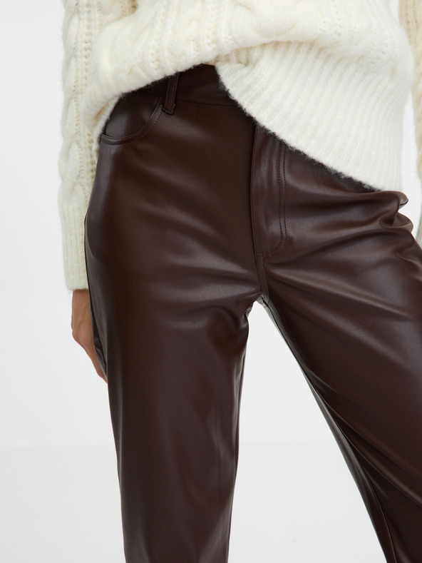 Orsay Schwarze Damen Kunstlederhose ORSAY