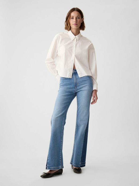 GAP 70s Flare High Rise Patch Jeans GAP