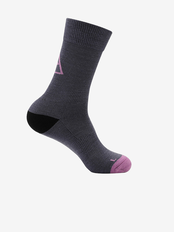 ALPINE PRO Graue Damen-Socken aus Merinowolle ALPINE PRO Phalte