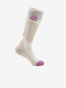 ALPINE PRO Weiße und beigefarbene Damen-Merinowollsocken ALPINE PRO Rode