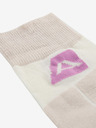 ALPINE PRO Weiße und beigefarbene Damen-Merinowollsocken ALPINE PRO Rode
