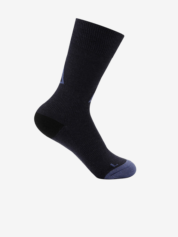 ALPINE PRO Blaue und schwarze Unisex-Socken aus Merinowolle ALPINE PRO PHALTE