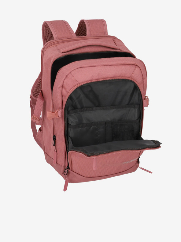 Travelite Rosa Damenrucksack Travelite Kick Off Cabin Backpack Rosé