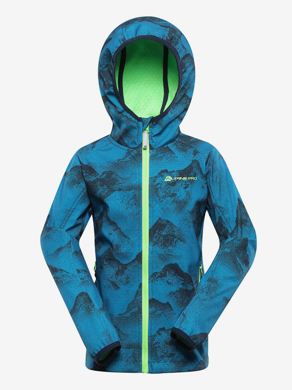 ALPINE PRO Blaue Kinder-Softshell-Jacke mit Membran Alpine Pro Ezoro
