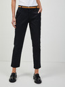 Orsay Schwarze abgeschnittene Chino Hose mit Gürtel ORSAY