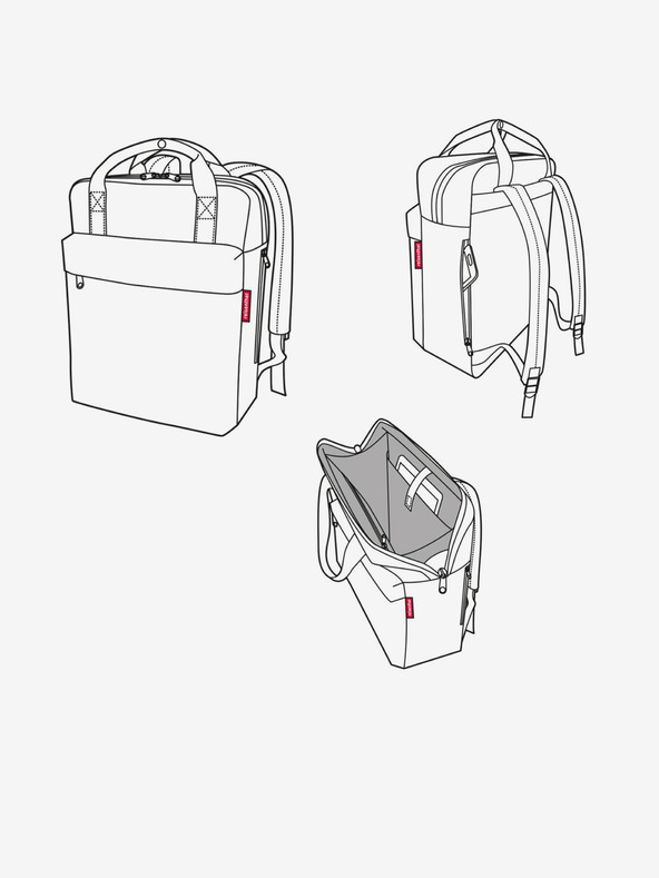 Reisenthel Dunkelblau Herren Reisenthel Allday Backpack M Herringbone Dunkelblau