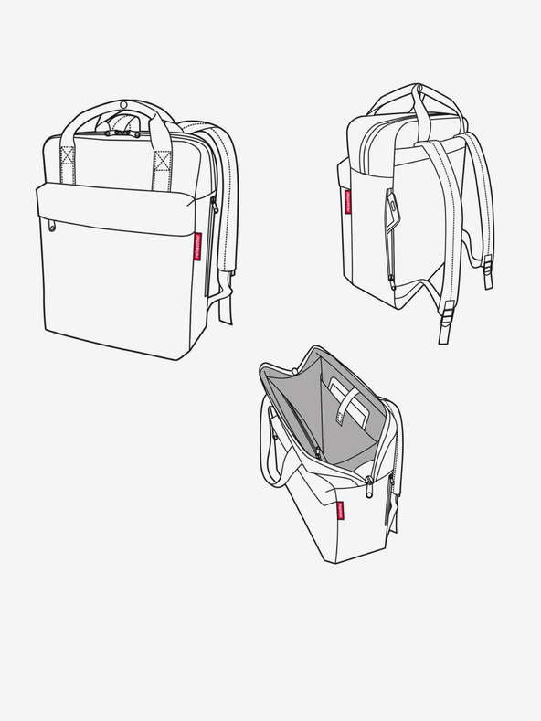 Reisenthel Rosa Damen Reisenthel Allday Rucksack M Twist Berry