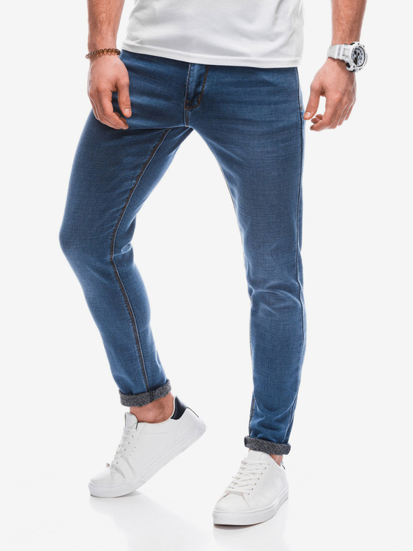 Edoti Blaue Slim-Fit-Herrenjeans von Edoti