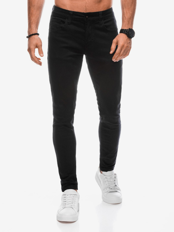 Edoti Schwarze Slim Fit Herrenjeans Edoti