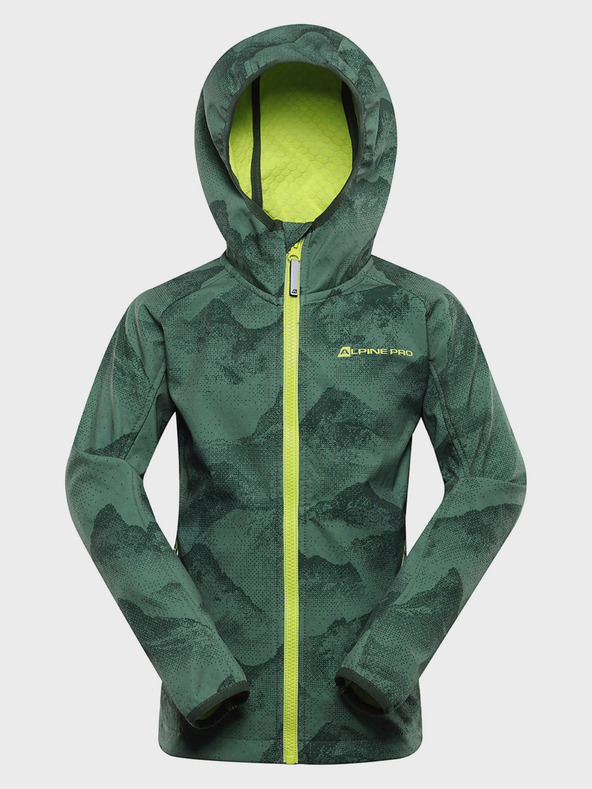 ALPINE PRO Grüne Kinder-Softshell-Jacke mit Membrane Alpine Pro Ezoro