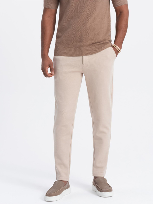 Ombre Clothing Beige Herren Karottenhose Ombre Clothing