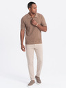 Ombre Clothing Beige Herren Karottenhose Ombre Clothing
