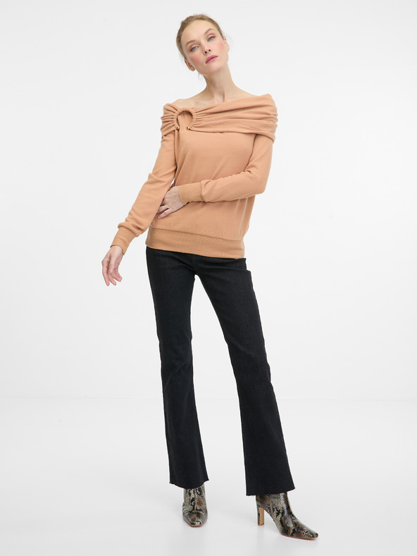 Orsay Hellbraunes Damen-Langarmshirt ORSAY