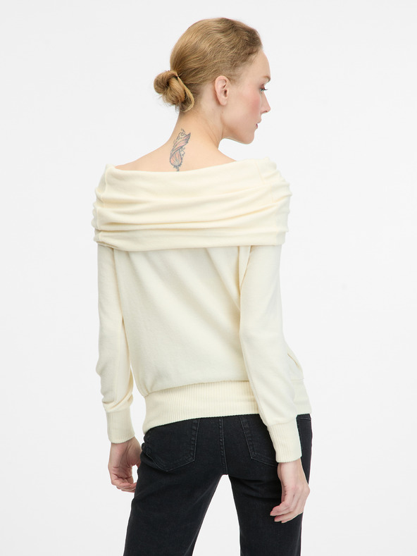 Orsay Cremefarbenes Damen-Langarm T-Shirt ORSAY