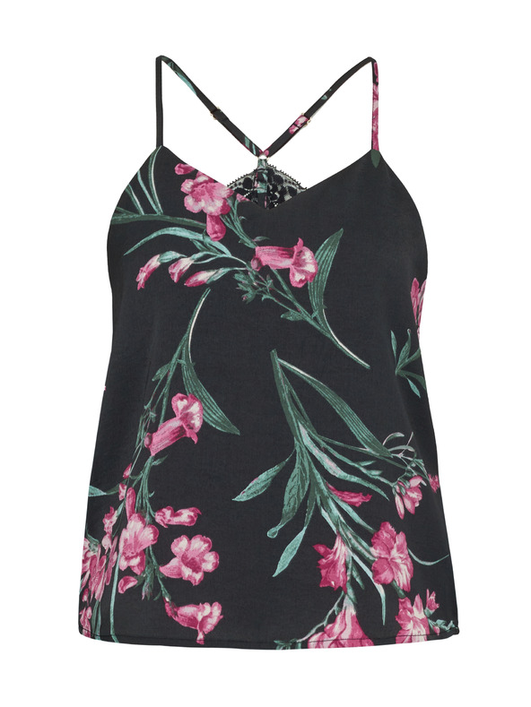 Orsay Schwarzes Damen-Satin-Pyjama-Top ORSAY