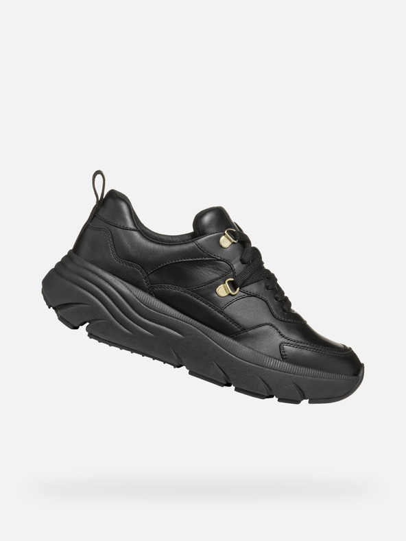 Geox Schwarze Damen Geox Diamanta Turnschuhe