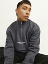 Jack & Jones Graues Jack & Jones Herren-Sweatshirt mit Reißverschluss