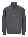 Jack & Jones Graues Jack & Jones Herren-Sweatshirt mit Reißverschluss