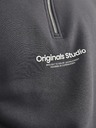 Jack & Jones Graues Jack & Jones Herren-Sweatshirt mit Reißverschluss