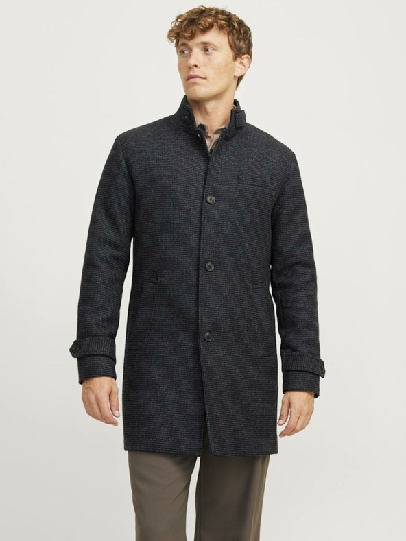 Jack & Jones Dunkelgrauer Jack & Jones Wollmantel für Herren