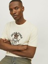 Jack & Jones Jack & Jones Seven Cremefarbenes Herren-T-Shirt