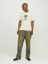 Jack & Jones Jack & Jones Seven Cremefarbenes Herren-T-Shirt