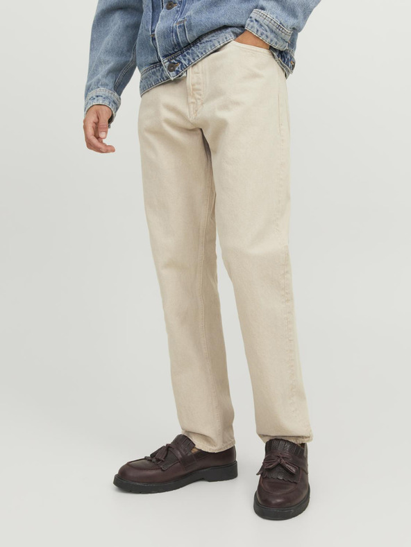 Jack & Jones Beige Herrenjeans Straight Fit Jack & Jones Chris