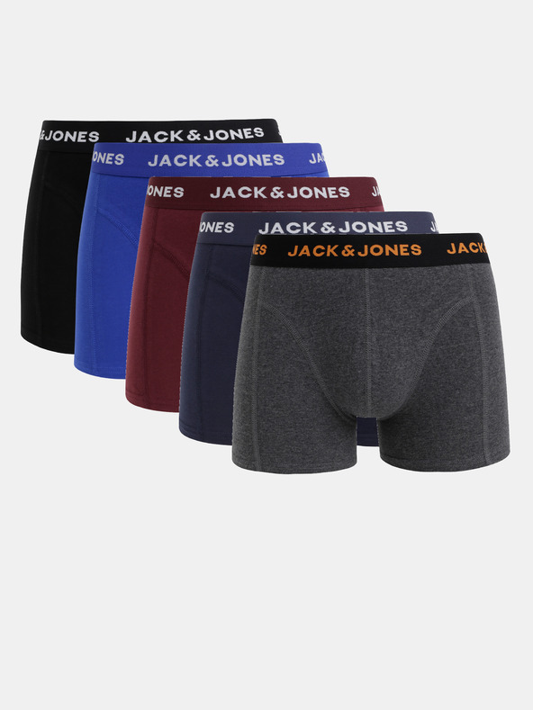 Jack & Jones Fünfer-Set Boxershorts in Blau, Schwarz, Grau und Burgunder Jack & Jones Black Friday