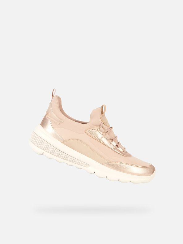 Geox Cremefarbene Damen Geox Spherica Actif Turnschuhe