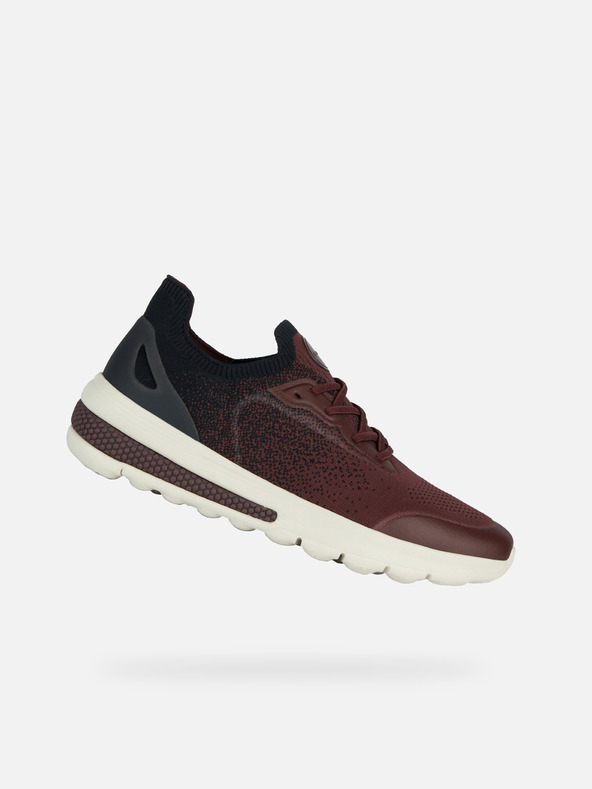 Geox Burgunderfarbene Herren-Turnschuhe Geox Spherica Actif