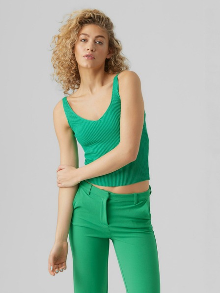 Vero Moda Grünes geripptes Damen-Basic-Tank-Top VERO MODA Glory