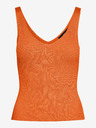 Vero Moda Orangefarbenes geripptes Damen-Basic-Tank-Top VERO MODA Glory