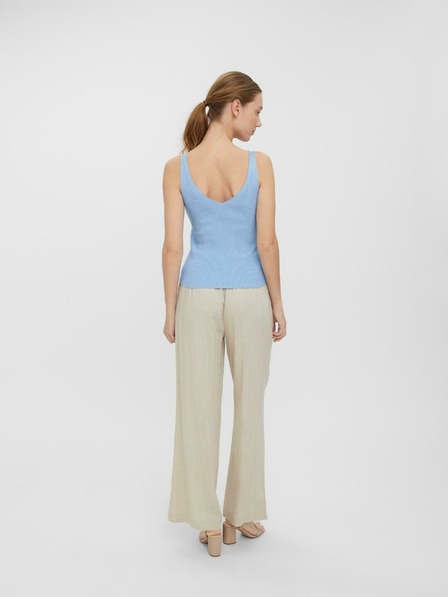 Vero Moda Hellblaues geripptes Damen-Basic-Tank-Top VERO MODA Glory