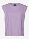 Vero Moda Hellviolettes VERO MODA Damen Basic-T-Shirt Panna