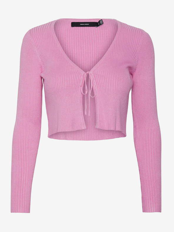 Vero Moda Rosa Damen Kurzer gerippter Cardigan VERO MODA Glory