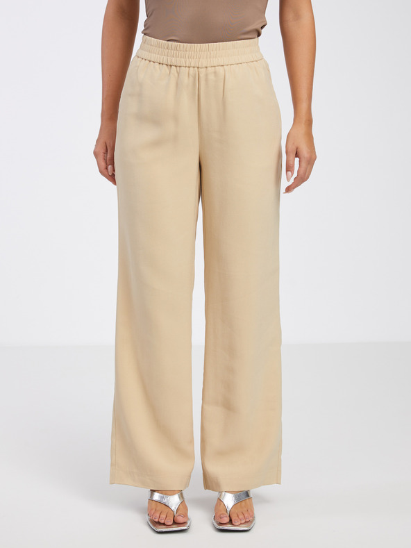 Vero Moda Beigefarbene Damen-Weitbeinhose VERO MODA Carmen