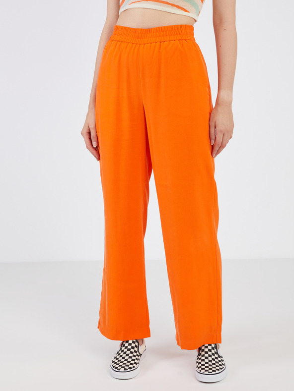 Vero Moda Orangefarbene Damen-Weitbeinhose VERO MODA Carmen