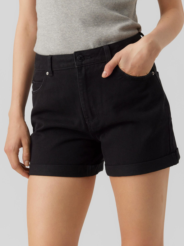 Vero Moda Schwarze Damen-Denim-Shorts VERO MODA Zuri