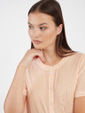 Vero Moda Orangefarbenes gestreiftes Damen-Shirt-Kleid VERO MODA Bumpy