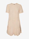 Vero Moda Orangefarbenes gestreiftes Damen-Shirt-Kleid VERO MODA Bumpy