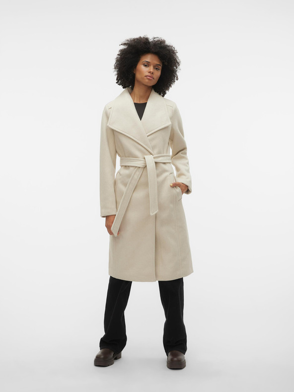 Vero Moda Cremefarbener Damenmantel VERO MODA Paula