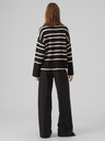 Vero Moda Schwarzer gestreifter Damenpullover VERO MODA Saba