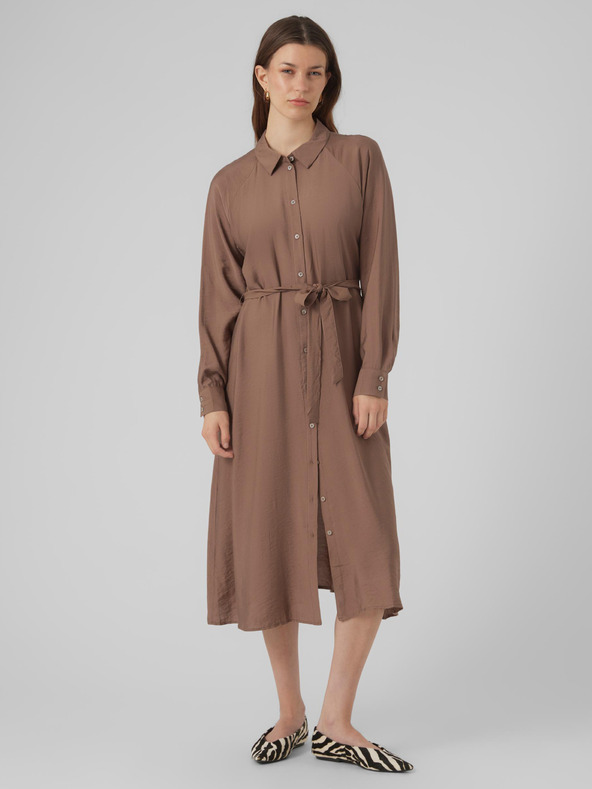 Vero Moda VERO MODA Debby braunes Hemdblusenkleid für Damen