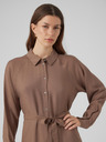 Vero Moda VERO MODA Debby braunes Hemdblusenkleid für Damen