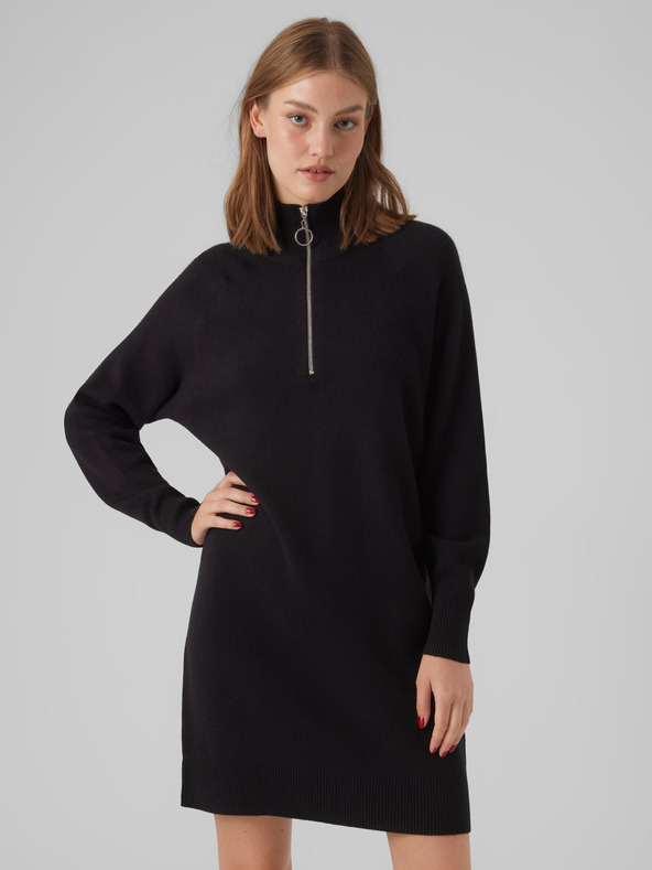 Vero Moda Schwarzer Damen Pullover Kleid VERO MODA Goldneedle