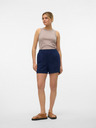 Vero Moda Dunkelblaue Damen-Shorts aus Leinen Vero Moda Jesmilo