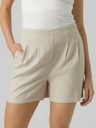 Vero Moda Beigefarbene Damen-Leinen-Shorts Vero Moda Jesmilo