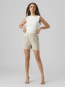 Vero Moda Beigefarbene Damen-Leinen-Shorts Vero Moda Jesmilo